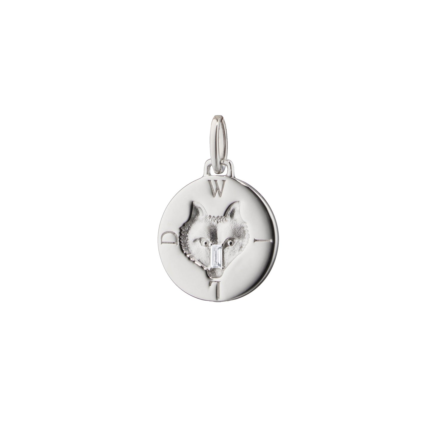 "Wild" Wolf Sterling Silver Intaglio Charm