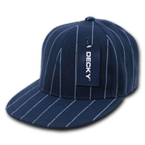 1 Dozen Decky Pinstriped Fitted Flat Bill Baseball Wholesale Lots